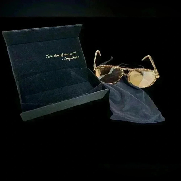 Gold and Black Men's Sunglasses - Picture 7 of 16